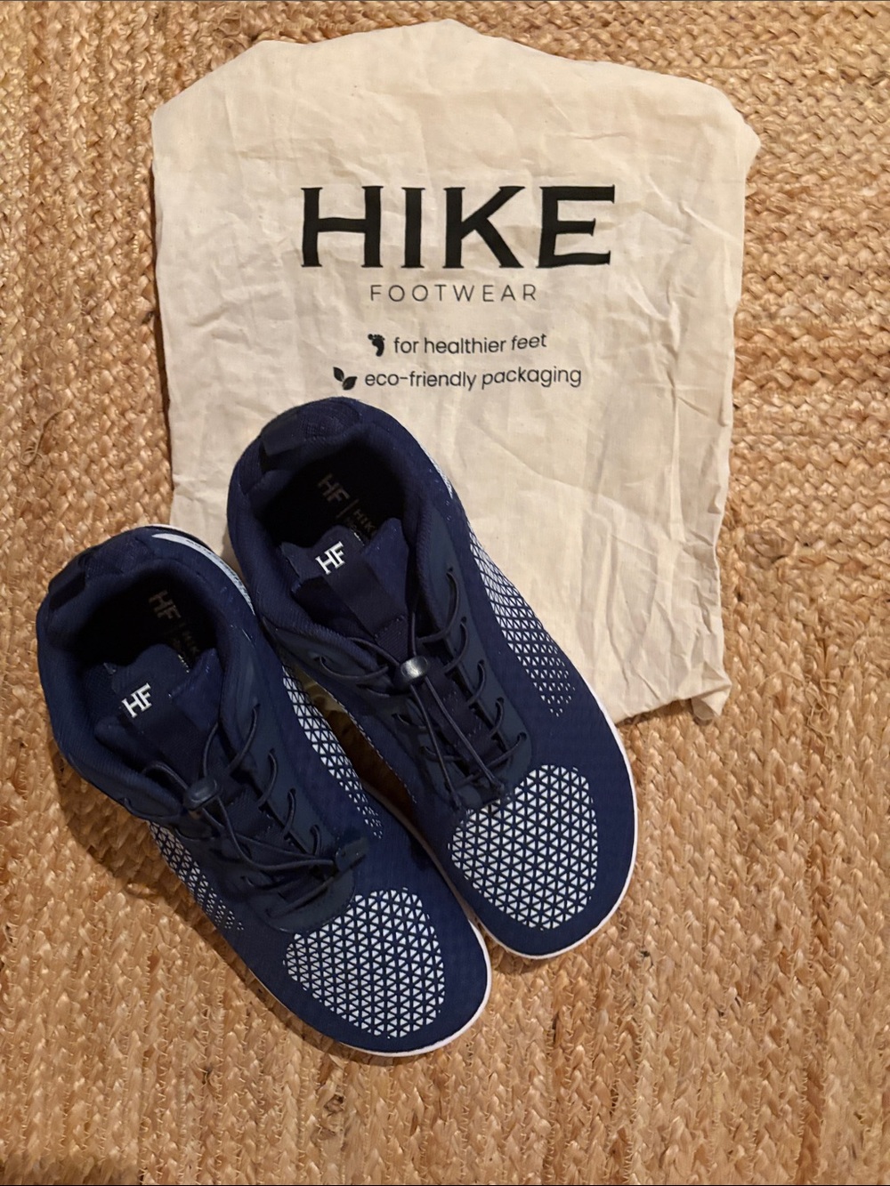 HIKE Navy Knit Athletic Walking Shoes for Women (10/10.5) or Men (8/8.5)